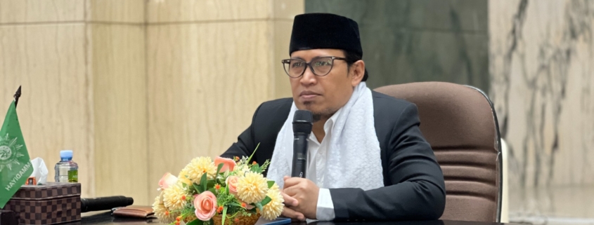 mudir persada sedang menyampaikn taujihat sebelum UAS
